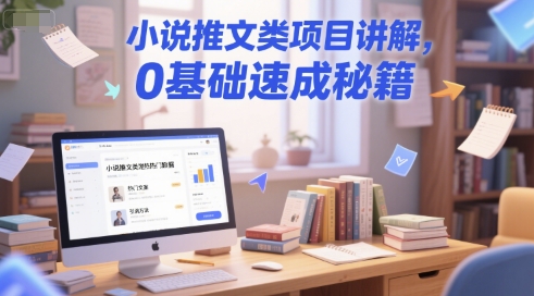 小说推文类项目讲解，0 基础速成秘籍网络赚钱,项目资源网,副业资源网,兼职项目,网赚课程-副业赚钱-互联网创业-独家轻创IP大圣网创