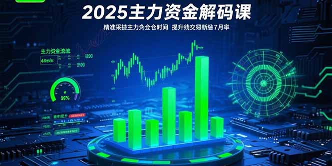 2025主力资金解码课：精准捕捉主力建仓时机，提升短线交易胜率(更新7月网络赚钱,项目资源网,副业资源网,兼职项目,网赚课程-副业赚钱-互联网创业-独家轻创IP大圣网创