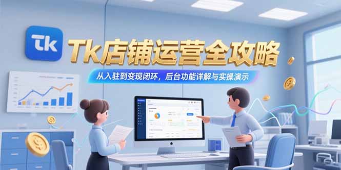 Tk店铺运营全攻略，从入驻到变现闭环，后台功能详解与实操演示网络赚钱,项目资源网,副业资源网,兼职项目,网赚课程-副业赚钱-互联网创业-独家轻创IP大圣网创