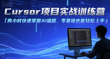 Cursor项目实战训练营，两小时快速掌握AI编程，零基础也能轻松上手网络赚钱,项目资源网,副业资源网,兼职项目,网赚课程-副业赚钱-互联网创业-独家轻创IP大圣网创