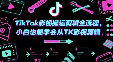 TikTok影视搬运剪辑全流程，小白也能学会从TK影视剪辑网络赚钱,项目资源网,副业资源网,兼职项目,网赚课程-副业赚钱-互联网创业-独家轻创IP大圣网创