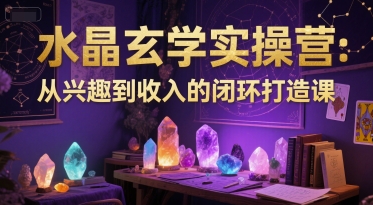 水晶玄学实操营：从兴趣到收入的闭环打造课网络赚钱,项目资源网,副业资源网,兼职项目,网赚课程-副业赚钱-互联网创业-独家轻创IP大圣网创