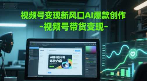 视频号变现新风口AI爆款创作-视频号带货变现网络赚钱,项目资源网,副业资源网,兼职项目,网赚课程-副业赚钱-互联网创业-独家轻创IP大圣网创
