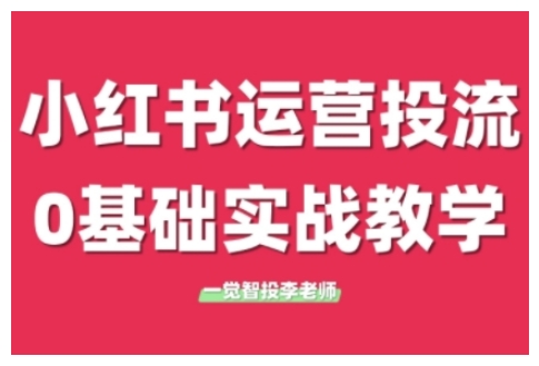 小红书运营投流，小红书广告投放从0到1的实战课，学完即可开始投放（更新）网络赚钱,项目资源网,副业资源网,兼职项目,网赚课程-副业赚钱-互联网创业-独家轻创IP大圣网创