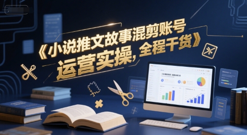 小说推文故事混剪账号运营实操，全程干货网络赚钱,项目资源网,副业资源网,兼职项目,网赚课程-副业赚钱-互联网创业-独家轻创IP大圣网创