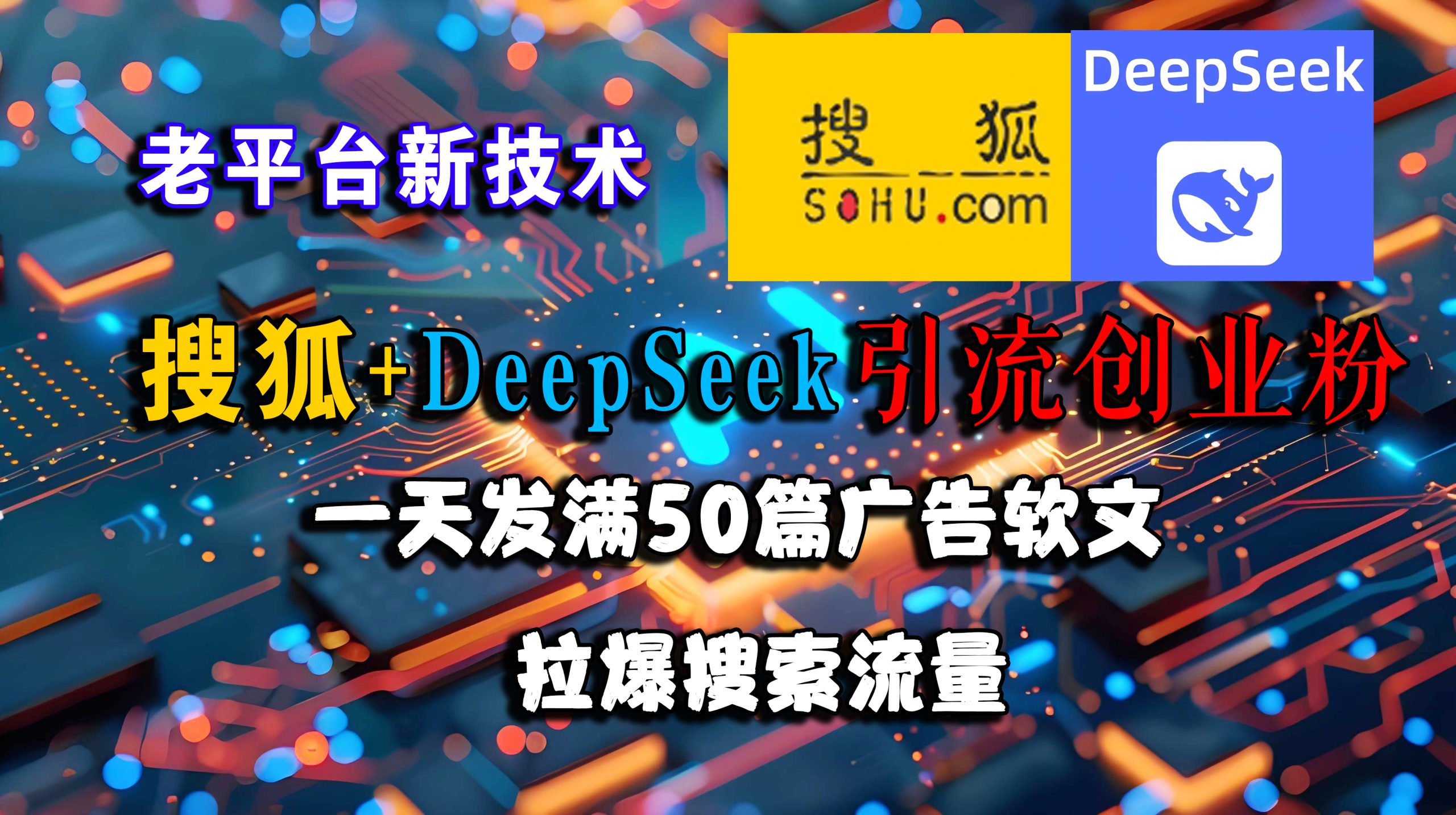 （15180期）搜狐+DeepSeek引流创业粉，老平台新技术 一天发满50篇广告软文，拉爆搜索流量网络赚钱,项目资源网,副业资源网,兼职项目,网赚课程-副业赚钱-互联网创业-独家轻创IP大圣网创