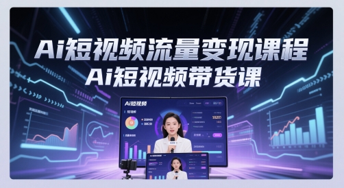 Ai短视频流量变现课程，Ai短视频带货课网络赚钱,项目资源网,副业资源网,兼职项目,网赚课程-副业赚钱-互联网创业-独家轻创IP大圣网创