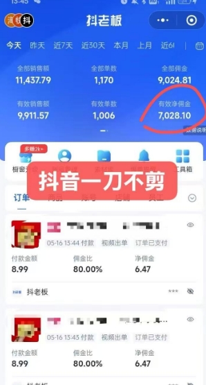 抖音短视频一刀不剪带货，不剪辑，不直播，每天发个视频，等着出单获取带货佣金网络赚钱,项目资源网,副业资源网,兼职项目,网赚课程-副业赚钱-互联网创业-独家轻创IP大圣网创