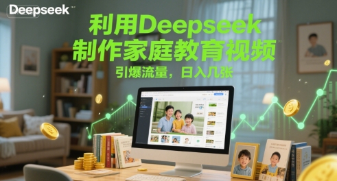 利用Deepseek制作家庭教育视频，引爆流量，日入几张网络赚钱,项目资源网,副业资源网,兼职项目,网赚课程-副业赚钱-互联网创业-独家轻创IP大圣网创